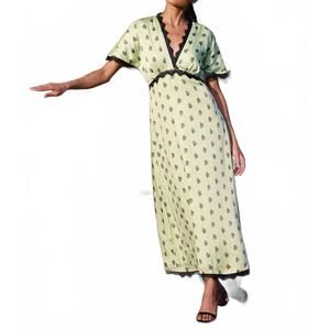 NEW NEVE & NOOR cleo floral lace dress in pear green